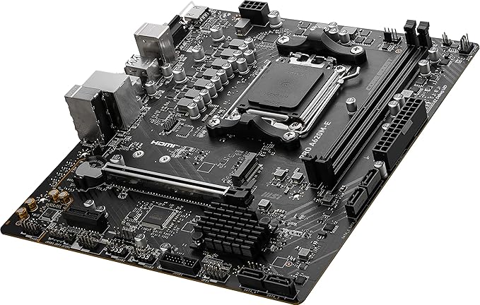  MSI PRO A620M-E ProSeries Motherboard (AMD AM5, DDR5, PCIe 4.0, SATA 6Gb/s, M.2, USB 3.2 Gen 1, Gbps LAN, DVI/HDMI, mATX)