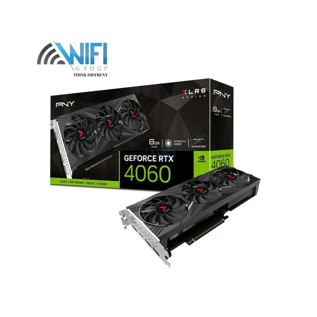  PNY GeForce RTX 4060 8GB XLR8 Gaming Verto RGB Triple Fan Graphics Card DLSS 3