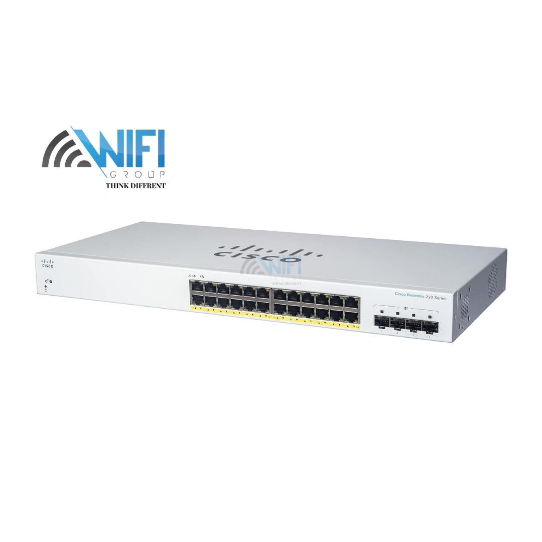 Cisco Business CBS220-24T-4G Smart Switch | 24 Port GE | 4x1G SFP | 3-Year Limited Hardware Warranty (CBS220-24T-4G-NA)