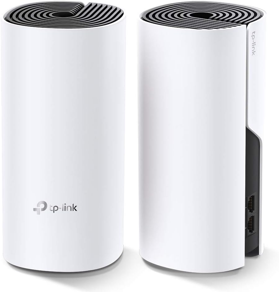 TP-Link Deco Whole Home AC1200 Mesh WiFi System - Up to 5,500 sq. ft. Coverage, WiFi Router/Extender Replacement, Gigabit Ports, Seamless Roaming, Parental Controls, Works with (Deco M4 2-Pack)