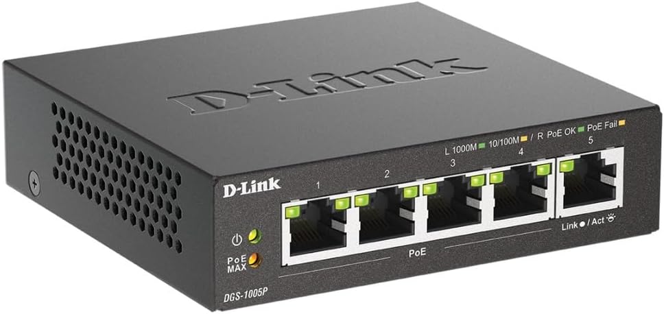 D LINK SWITCH 5 PORT POE DGS-1005P