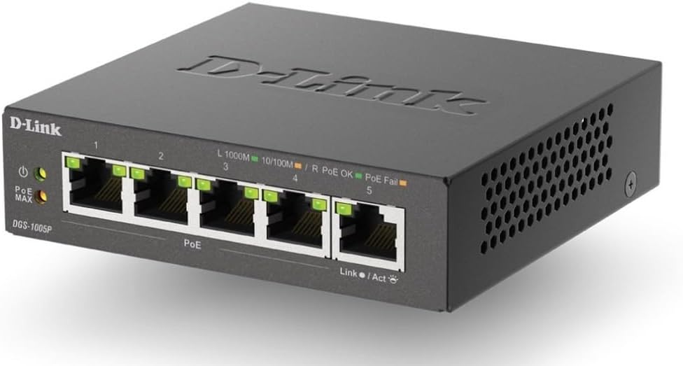 D LINK SWITCH 5 PORT POE DGS-1005P