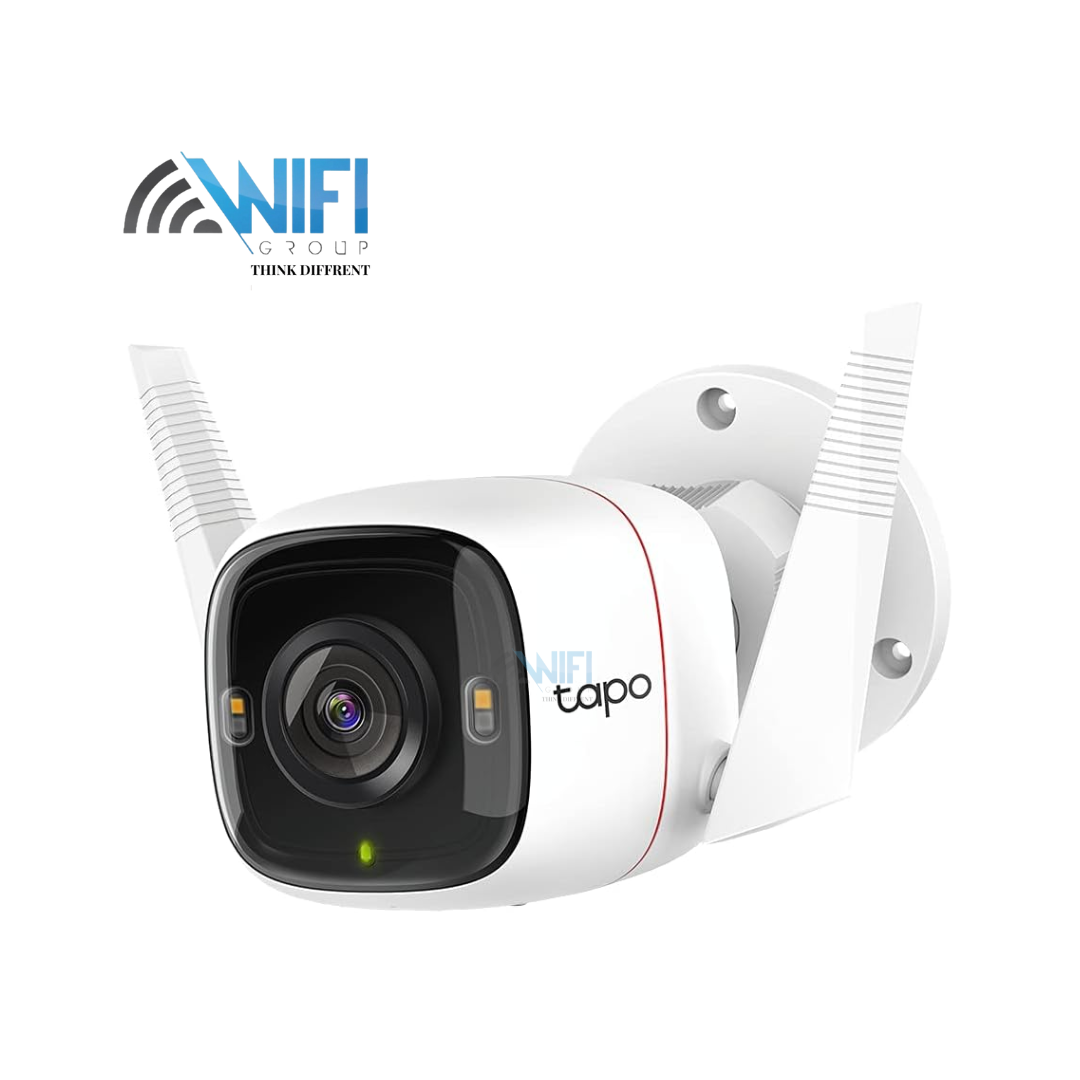 Tapo TP-Link Outdoor Security Wi-Fi Smart Camera, 4MP, Motion Detection, Starlight Night Vision, SD Card Slot, Voice Control, White, 2K HD Full colour Video, Alarm, No hub required ( C320WS)