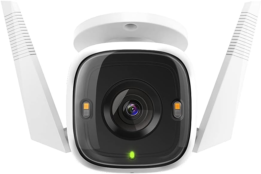 Tapo TP-Link Outdoor Security Wi-Fi Smart Camera, 4MP, Motion Detection, Starlight Night Vision, SD Card Slot, Voice Control, White, 2K HD Full colour Video, Alarm, No hub required ( C320WS)