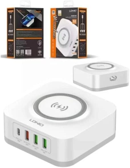 AW004 ldnio Desktop Wireless Charging Station AW004 32w usbx4 output wireless output 15w