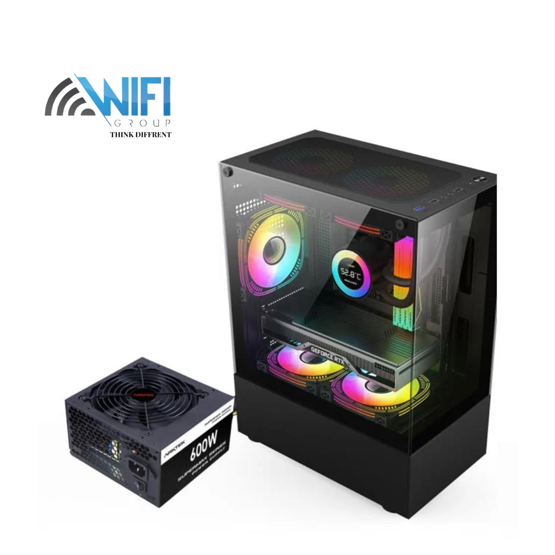 ARKTEK AK-33-Black Case 3xFans Prism ARGB + PSU 600W EU