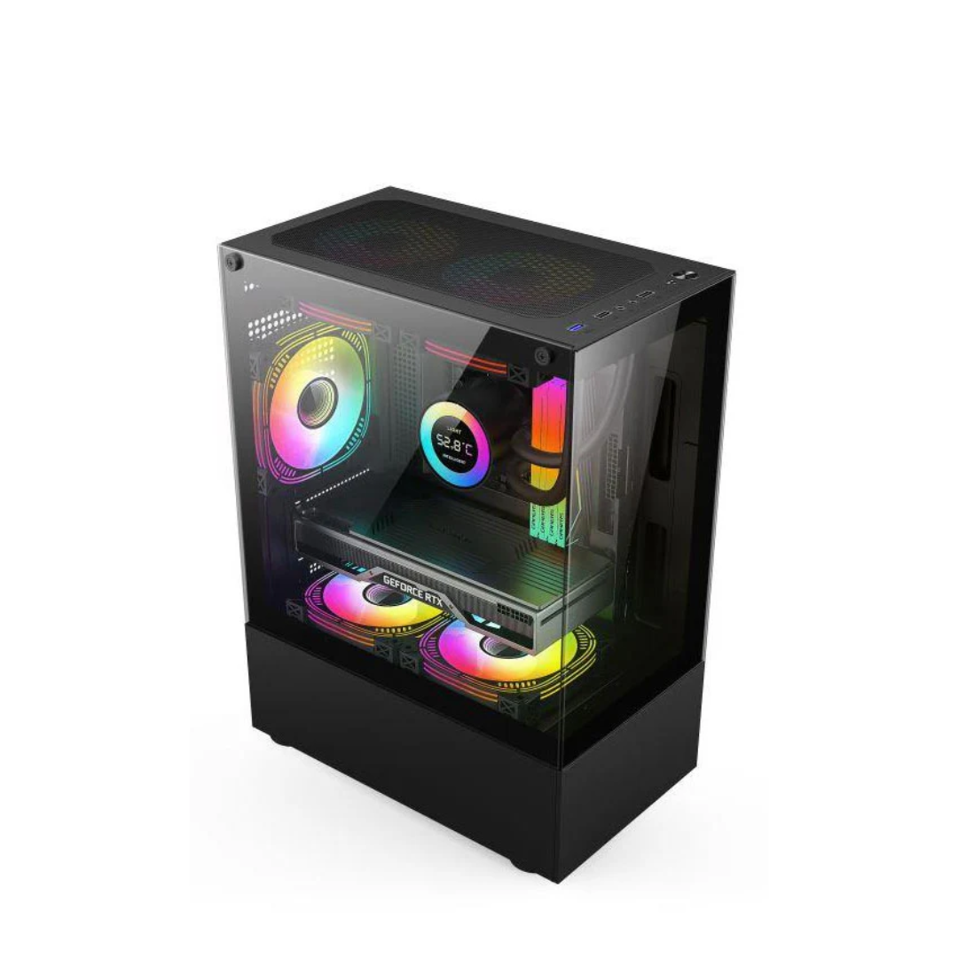  ARKTEK AK-33-Black Case 3xFans Prism ARGB + PSU 600W EU