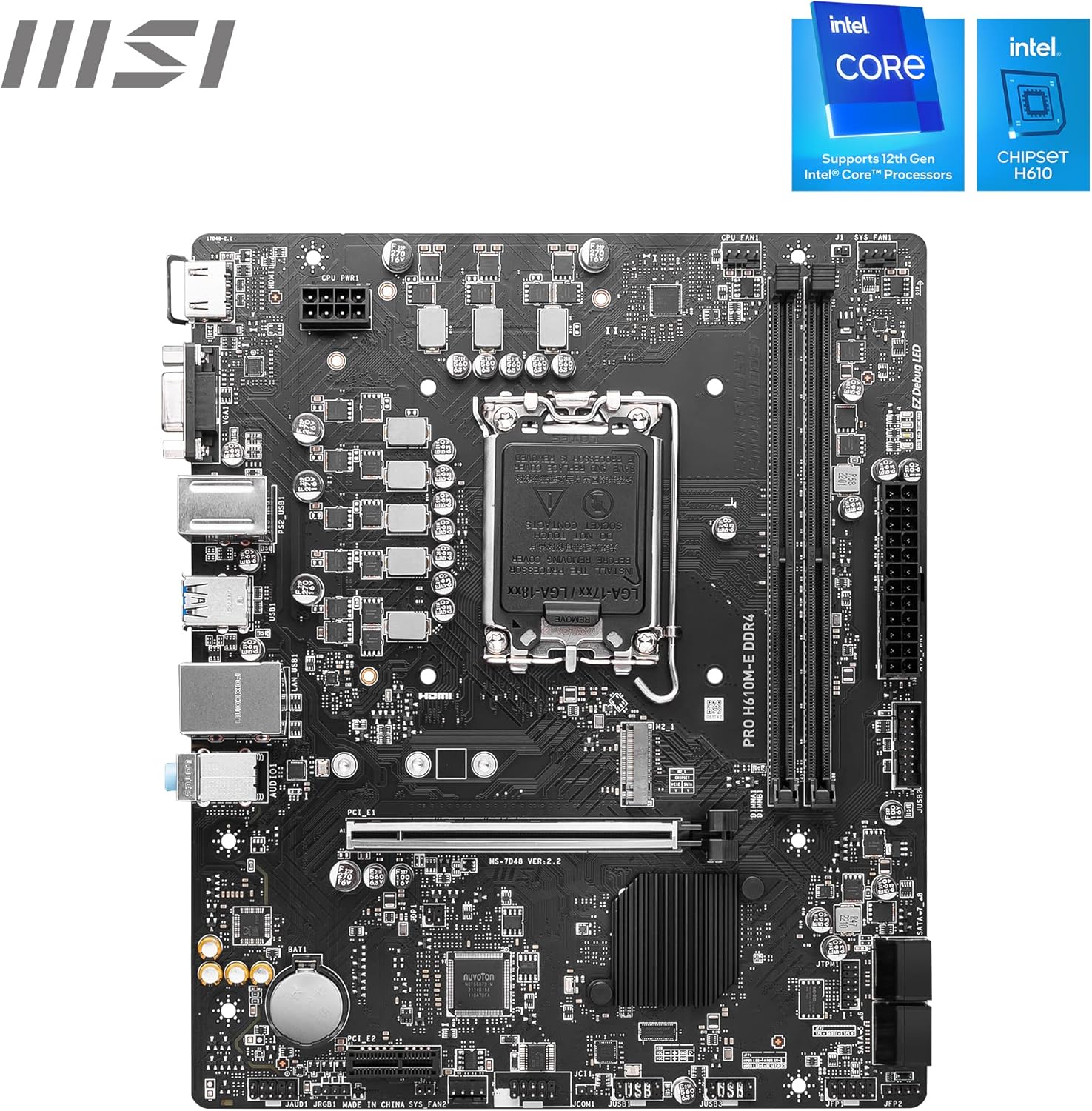  MSI PRO H610M-E DDR4 Motherboard