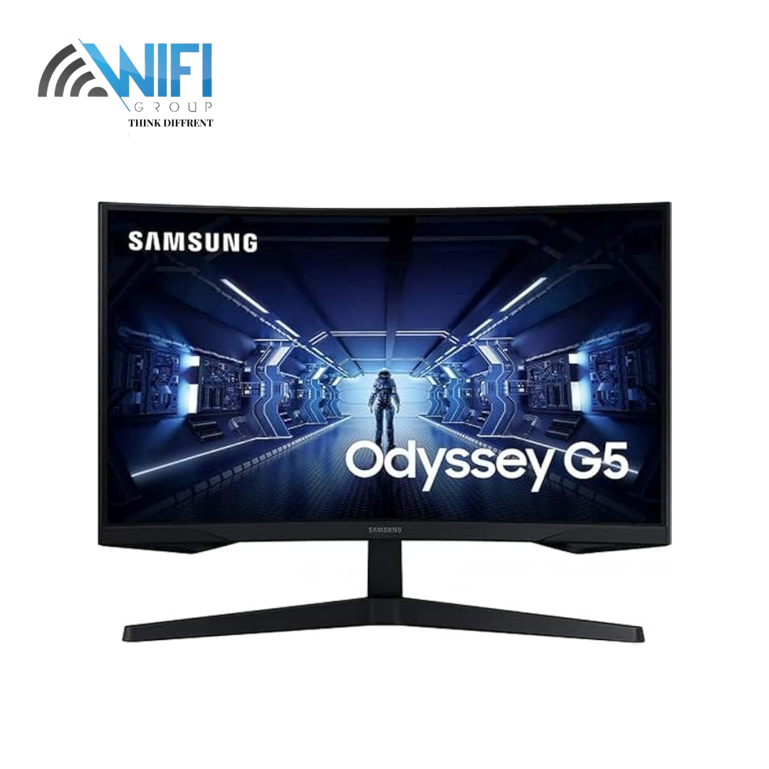 Samsung 27-Inch G55C Odyssey QHD 2K Curved Gaming Monitor, HRDR 10, VA Panel, 1ms MPRT, 165hz with Game Mode, Supports AMD FreeSync, HDMI and DisplayPort, 3 Years Local Warranty