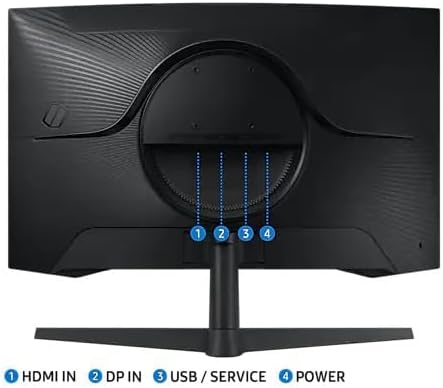 Samsung 27-Inch G55C Odyssey QHD 2K Curved Gaming Monitor, HRDR 10, VA Panel, 1ms MPRT, 165hz with Game Mode, Supports AMD FreeSync, HDMI and DisplayPort, 3 Years Local Warranty