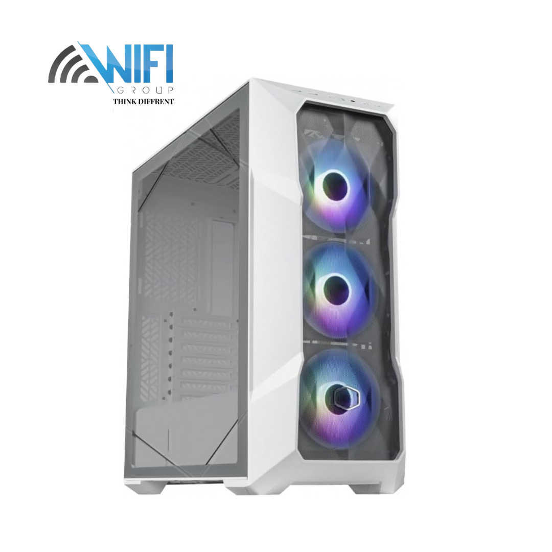 Cooler Master MasterBox TD500 Mesh V2 - E-ATX Mid-Tower PC Case with Tessellated Mesh, 3 x 120mm Pre-Installed ARGB Fans, Removable Top Panel, Tempered Glass Side Panel, USB Type-C 10Gbps - White