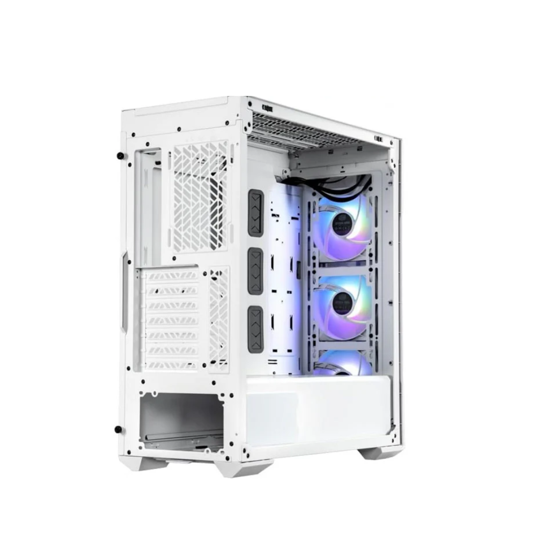 Cooler Master MasterBox TD500 Mesh V2 - E-ATX Mid-Tower PC Case with Tessellated Mesh, 3 x 120mm Pre-Installed ARGB Fans, Removable Top Panel, Tempered Glass Side Panel, USB Type-C 10Gbps - White