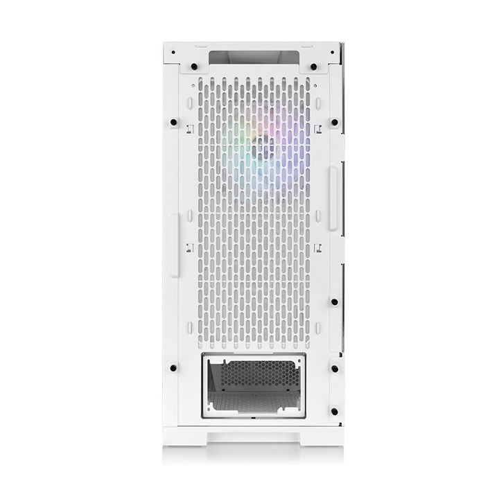 Thermaltake Torre completa CTE T500 TG ARGB Snow E-ATX con diseño de eficiencia térmica centralizada; ventiladores CT140 ARGB blancos de 0.118 x 5.512 in preinstalados; panel frontal y lateral de