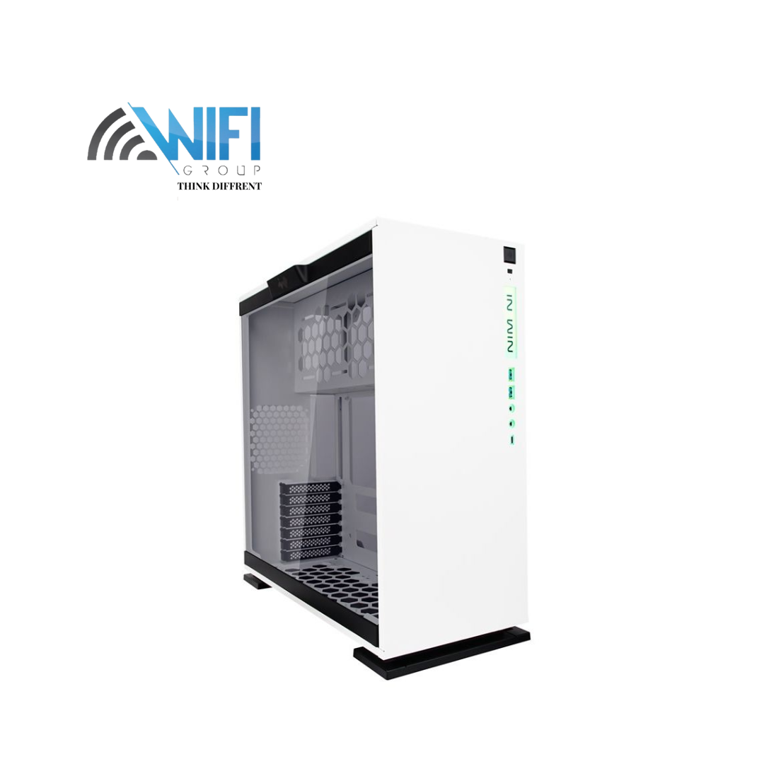 InWin 303C/White Type-C Gen 2 RGB LED ATX Mid Tower with Tempered Glass Computer Chassis Case