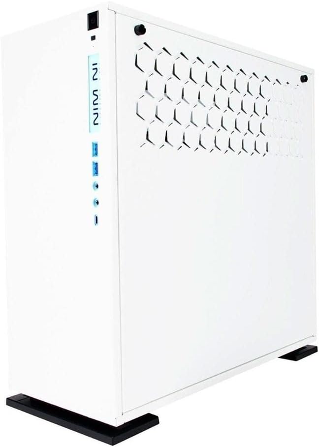 InWin 303C/White Type-C Gen 2 RGB LED ATX Mid Tower with Tempered Glass Computer Chassis Case