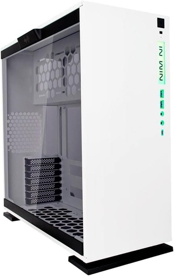 InWin 303C/White Type-C Gen 2 RGB LED ATX Mid Tower with Tempered Glass Computer Chassis Case