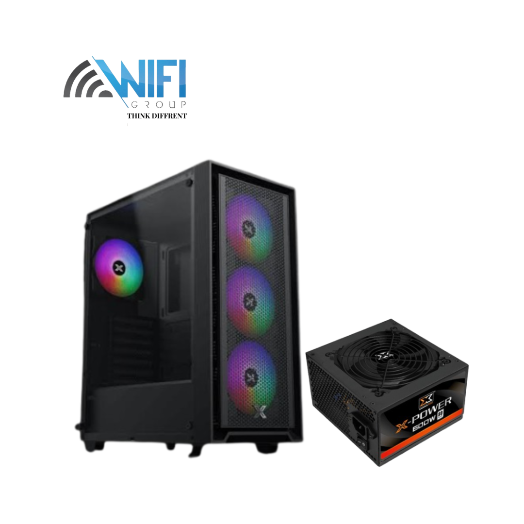  Xigmatek Sky II FIXEDRGB+ X-Power 600W 80+ White Mid Tower Case