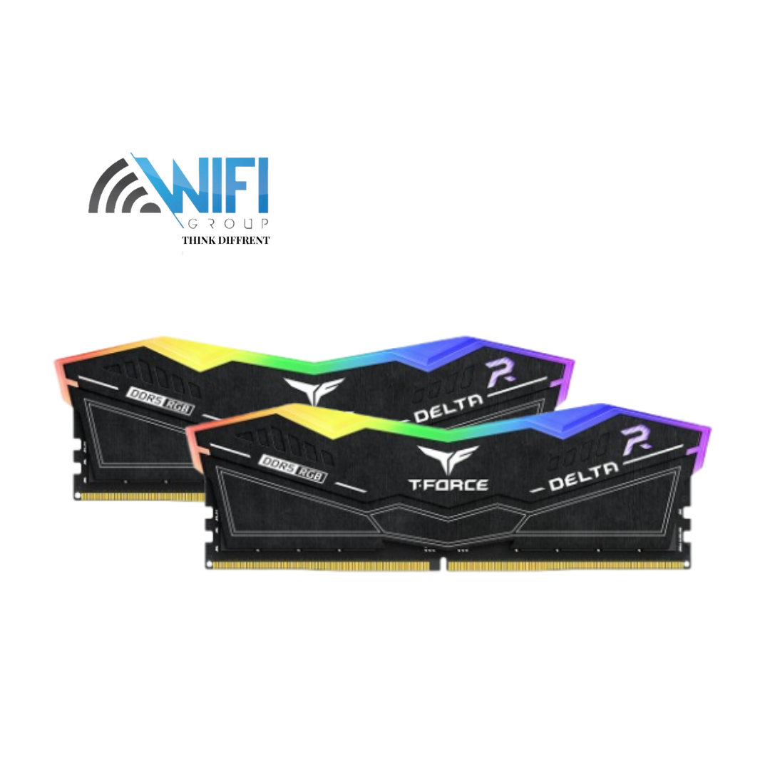 TEAMGROUP T-FORCE DELTA RGB BLACK 64GB (2X32GB) DDR5  6000 DESKTOP MEMORY | FF3D564G6000HC38ADC01