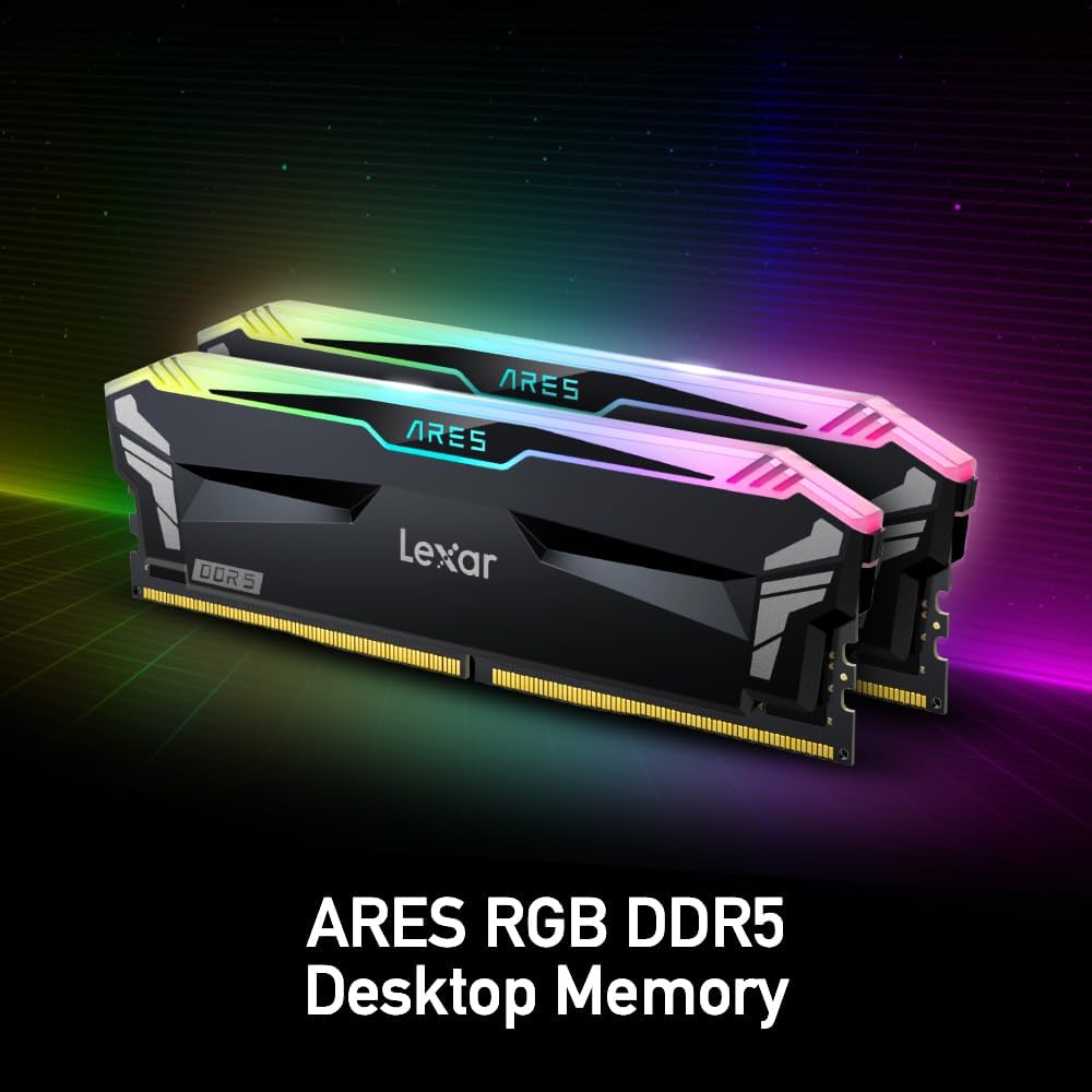LEXAR ARES DDR5 32GB(2X16GB) 6800MHZ RGB RAM |  LD5U16G68C34LA-RGD