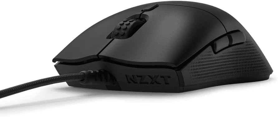 NZXT Lift 2 Symm | Lightweight Symmetrical Wired Gaming Mouse | Lightweight 58 g Design | 8K Polling Rate | Optical Switches | 26K DPI Optical Sensor | 100% PTFE Feet | Black