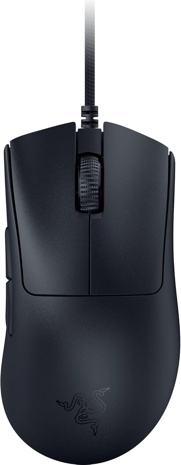 DeathAdder V3 Wired Gaming Mouse: 59g Ultra Lightweight - Focus Pro 30K Optical Sensor - Fast Optical Switches Gen-3-8K Hz HyperPolling - 6 Programmable Buttons - Ergonomic - Speedflex Cable - Black