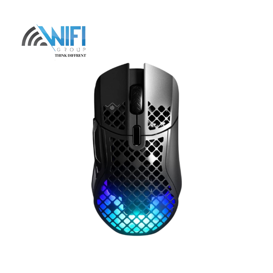 SteelSeries Aerox 5 Wireless Gaming Mouse Ultra Lightweight 74g 9 Buttons Bluetooth/2.4 GHz 180 Hr Battery IP54 Water Resistant PC/MAC FPS, MOBA, Battle Royale, Black
