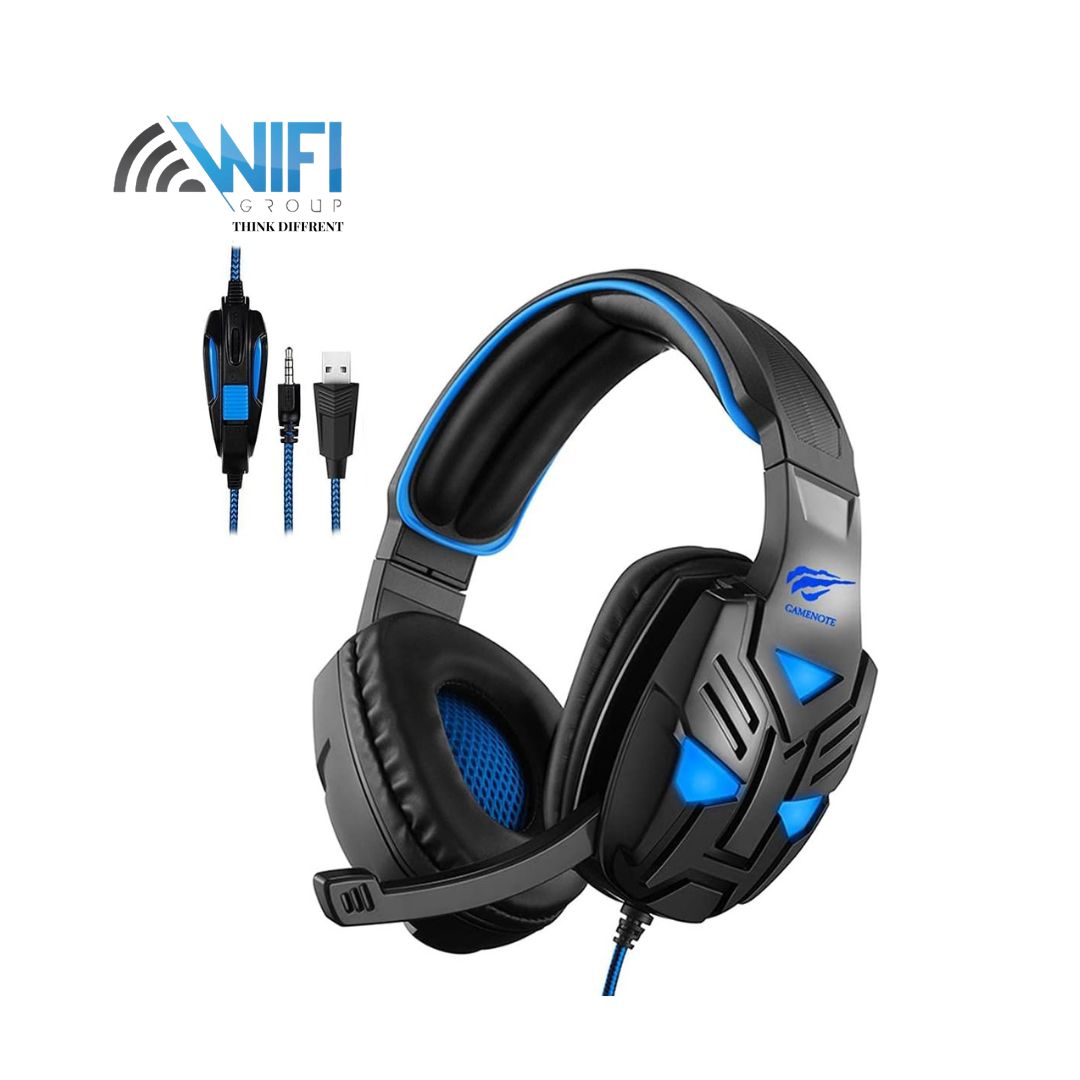 Gamenote HV-2229D TRANSFORMERS BLUE LED Gaming Headset With Foldable Microphone