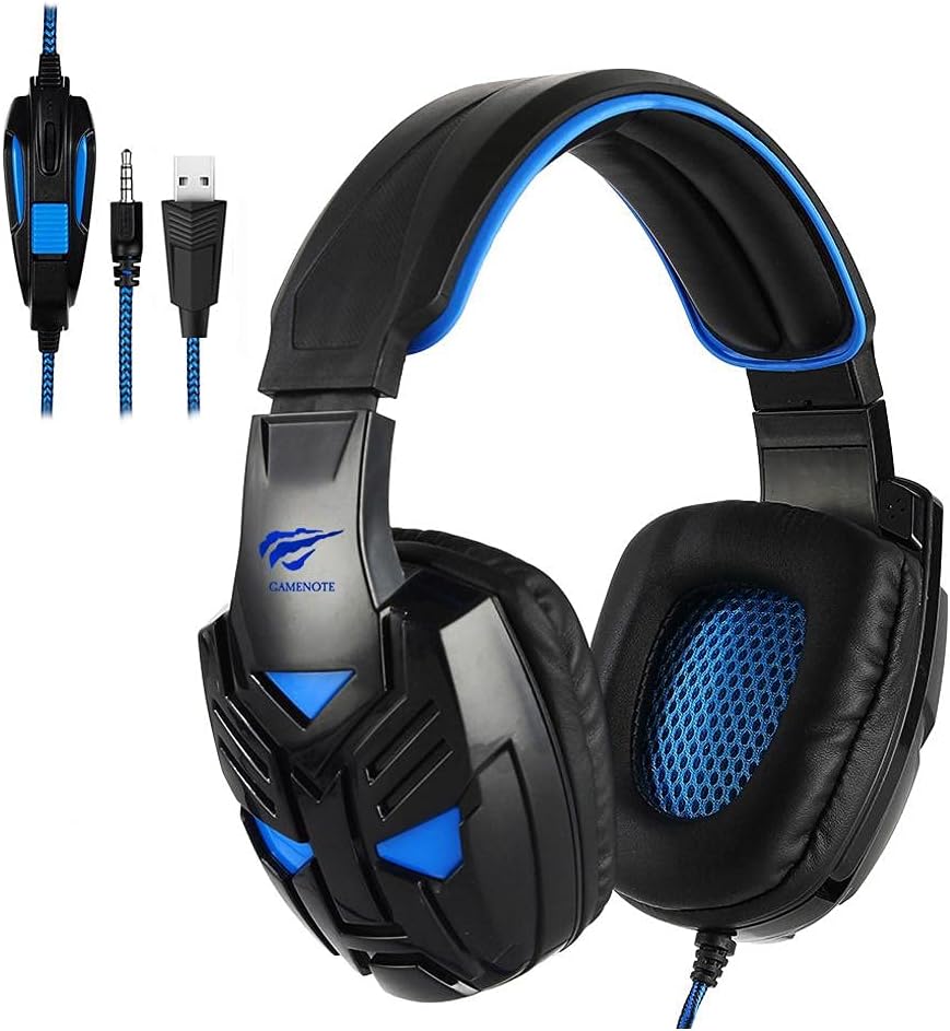 Gamenote HV-2229D TRANSFORMERS BLUE LED Gaming Headset With Foldable Microphone