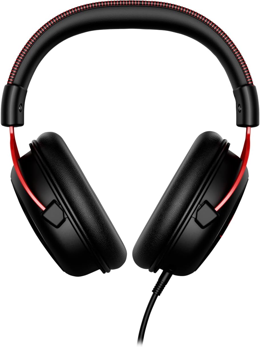 HyperX Cloud II Gaming Headset for PC & PS4 & Xbox One, Nintendo Switch, Red, Wired, One Size