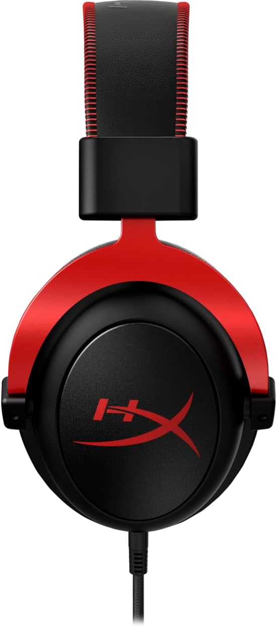 HyperX Cloud II Gaming Headset for PC & PS4 & Xbox One, Nintendo Switch, Red, Wired, One Size