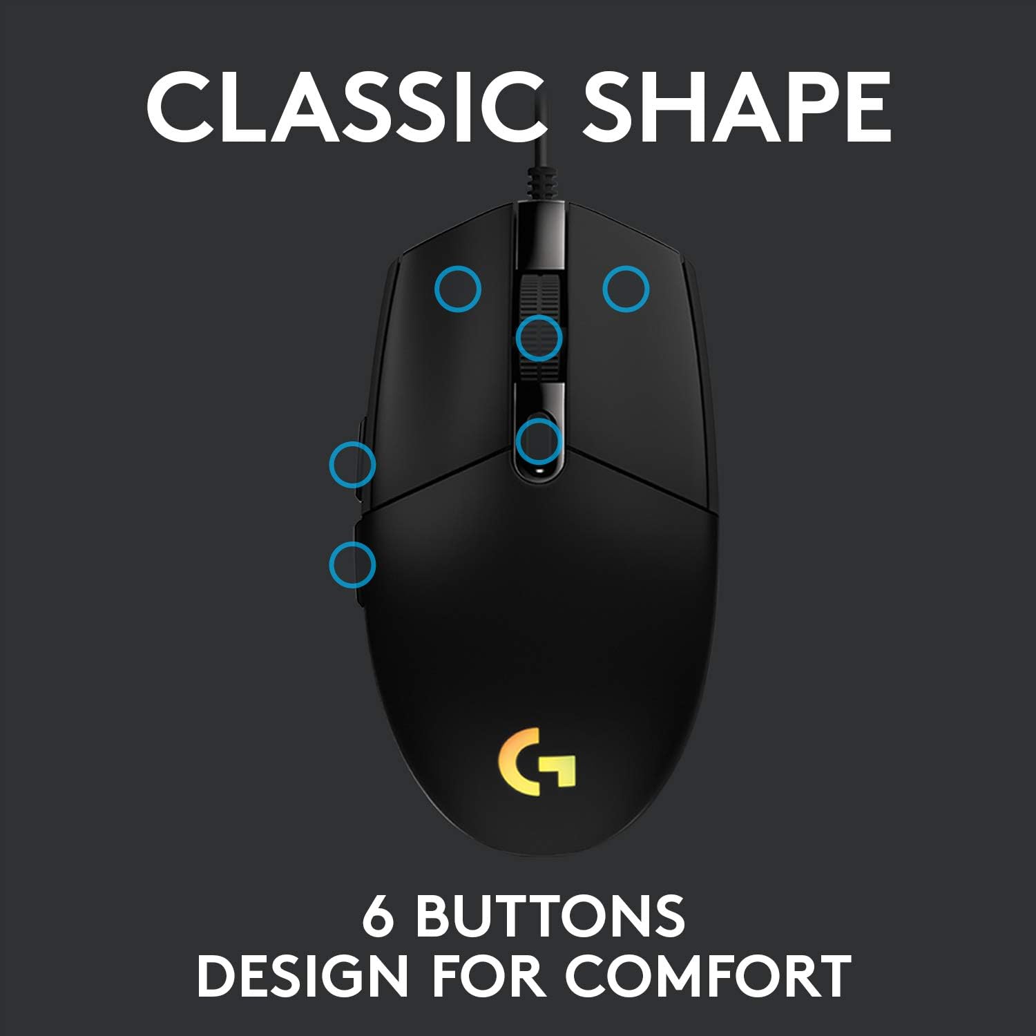 Logitech G102 Wired Gaming Mouse - Black 