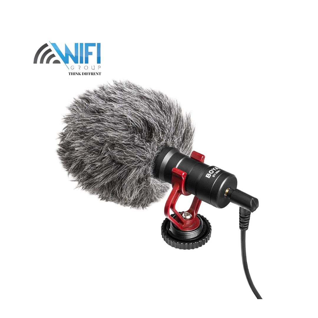 Boya By-mm1 on-camera shotgun microphone for iphone, android smartphones