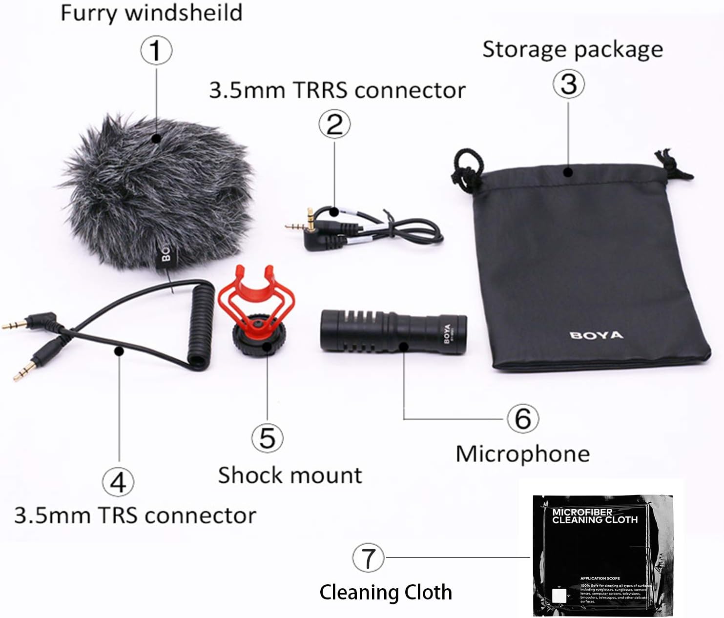 Boya By-mm1 on-camera shotgun microphone for iphone, android smartphones