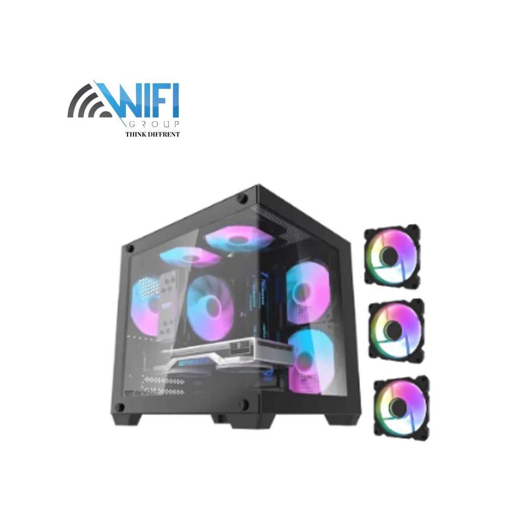 DARKFLASH D275M WITH 3 ARGB FANS BLACK