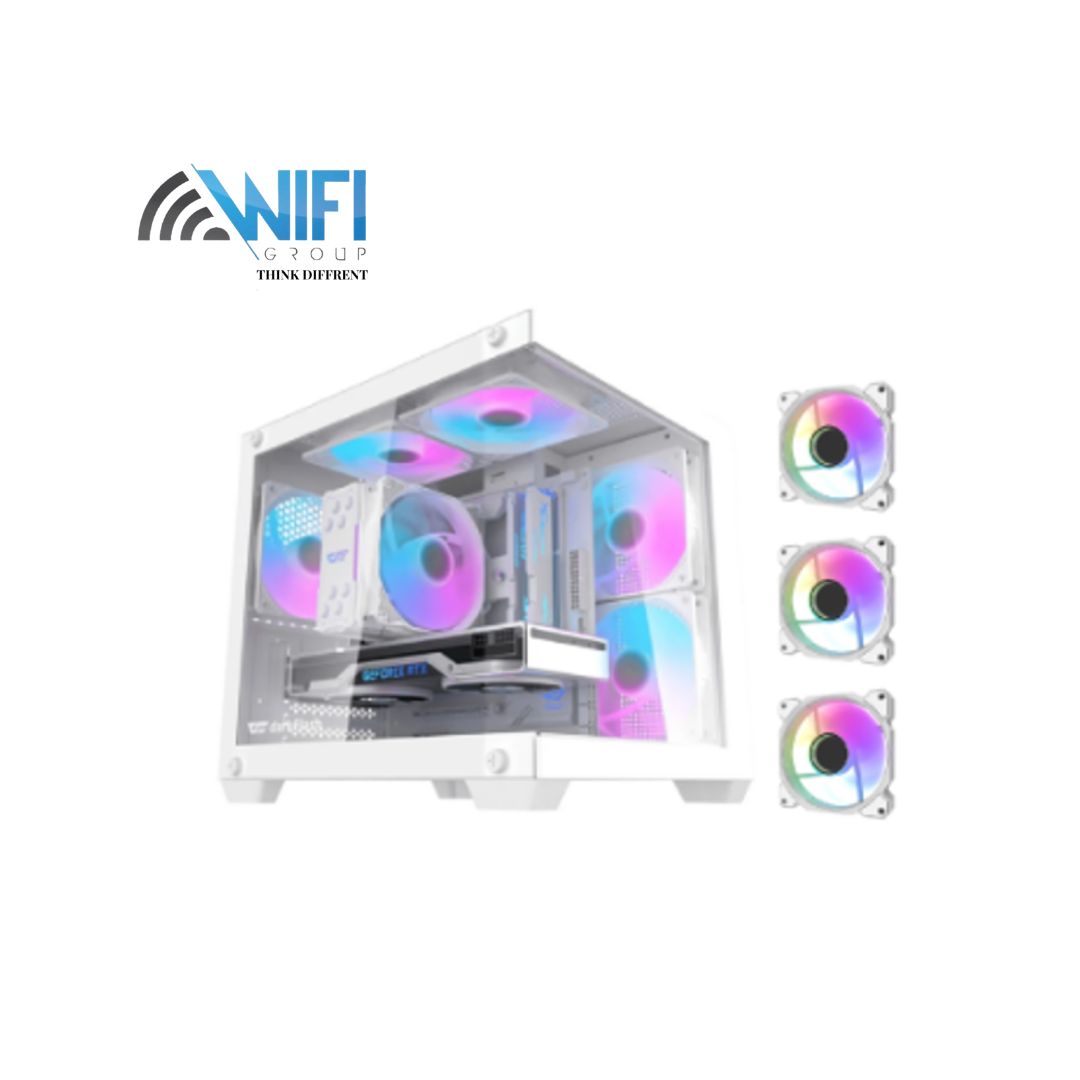 DARKFLASH D275M WITH 3 ARGB FANS WHITE