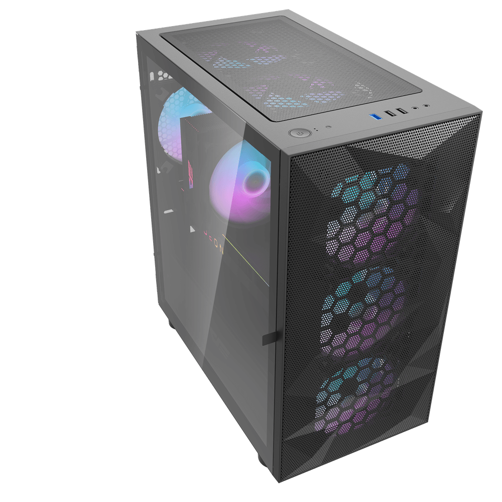 DLM21 Mesh MATX BLACK PC Case 