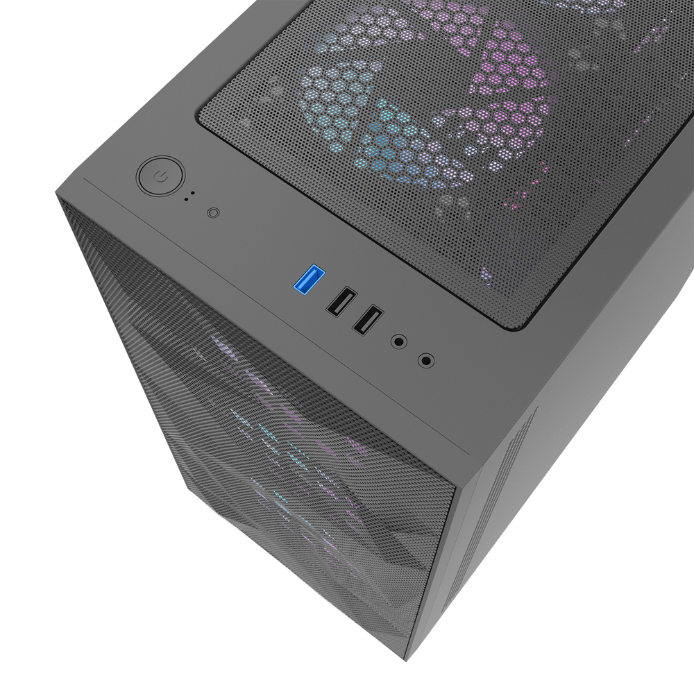 DLM21 Mesh MATX BLACK PC Case 