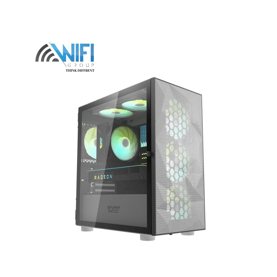 DLM21 Mesh MATX WHITE PC Case