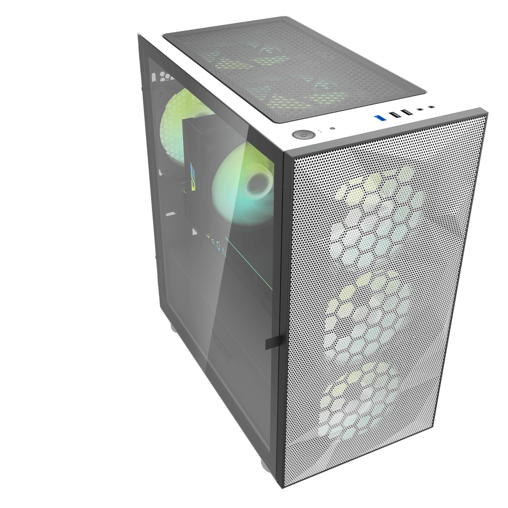 DLM21 Mesh MATX WHITE PC Case