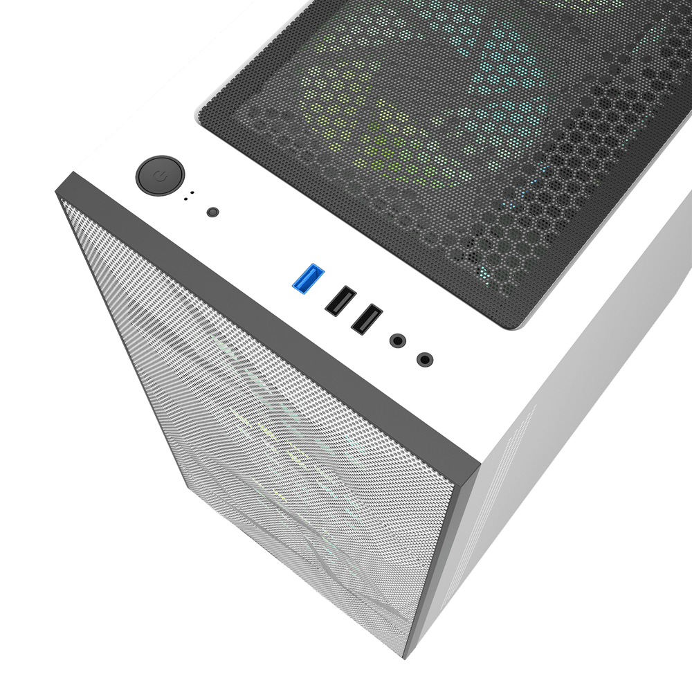 DLM21 Mesh MATX WHITE PC Case