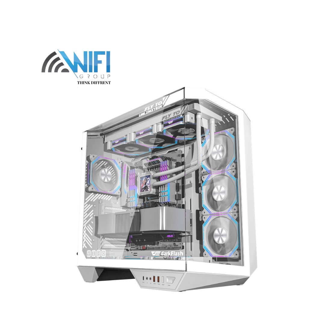 DARKFLASH DY470 WHITE WITH 4 ARGB FANS