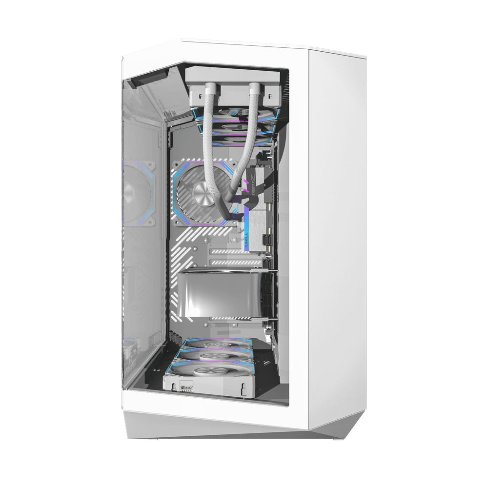 DARKFLASH DY470 WHITE WITH 4 ARGB FANS