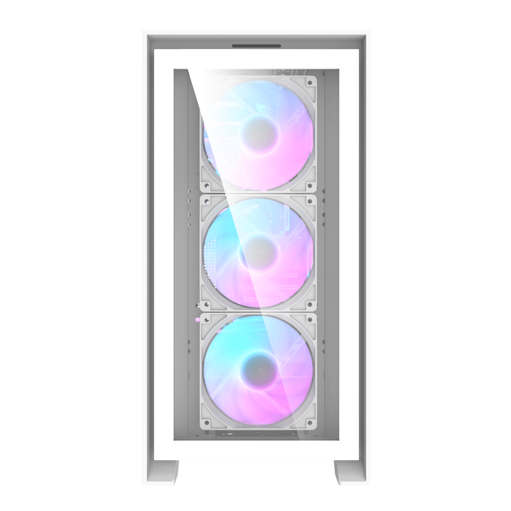 DarkFlash DRX90 Glass White ATX case with 4 ARGB fans pre-installed 