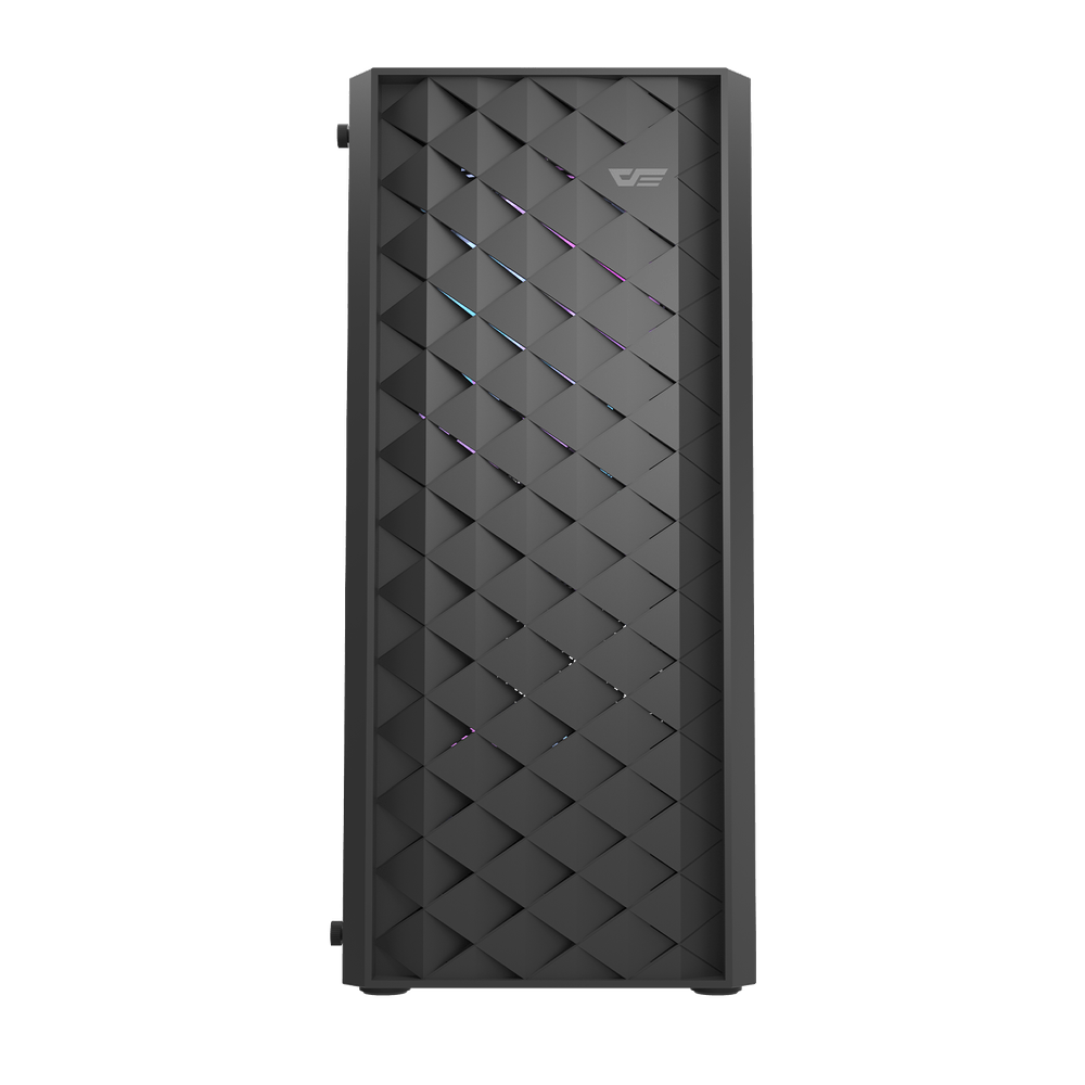 DK351 Tempered Glass ATX Case with 4 ARGB Fans Pre Installed Black
