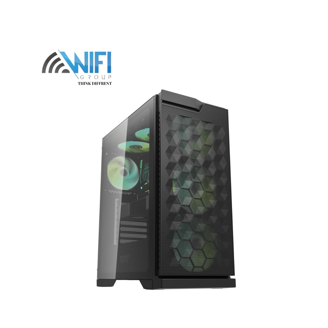 DK361 BLACK ATX CASE WITH 4 ARGB FANS