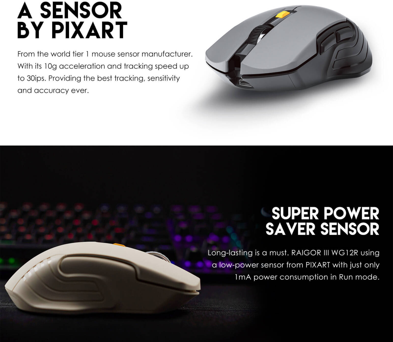 FANTECH WG12R WIRELESS GAMING MOUSE BEIGE
