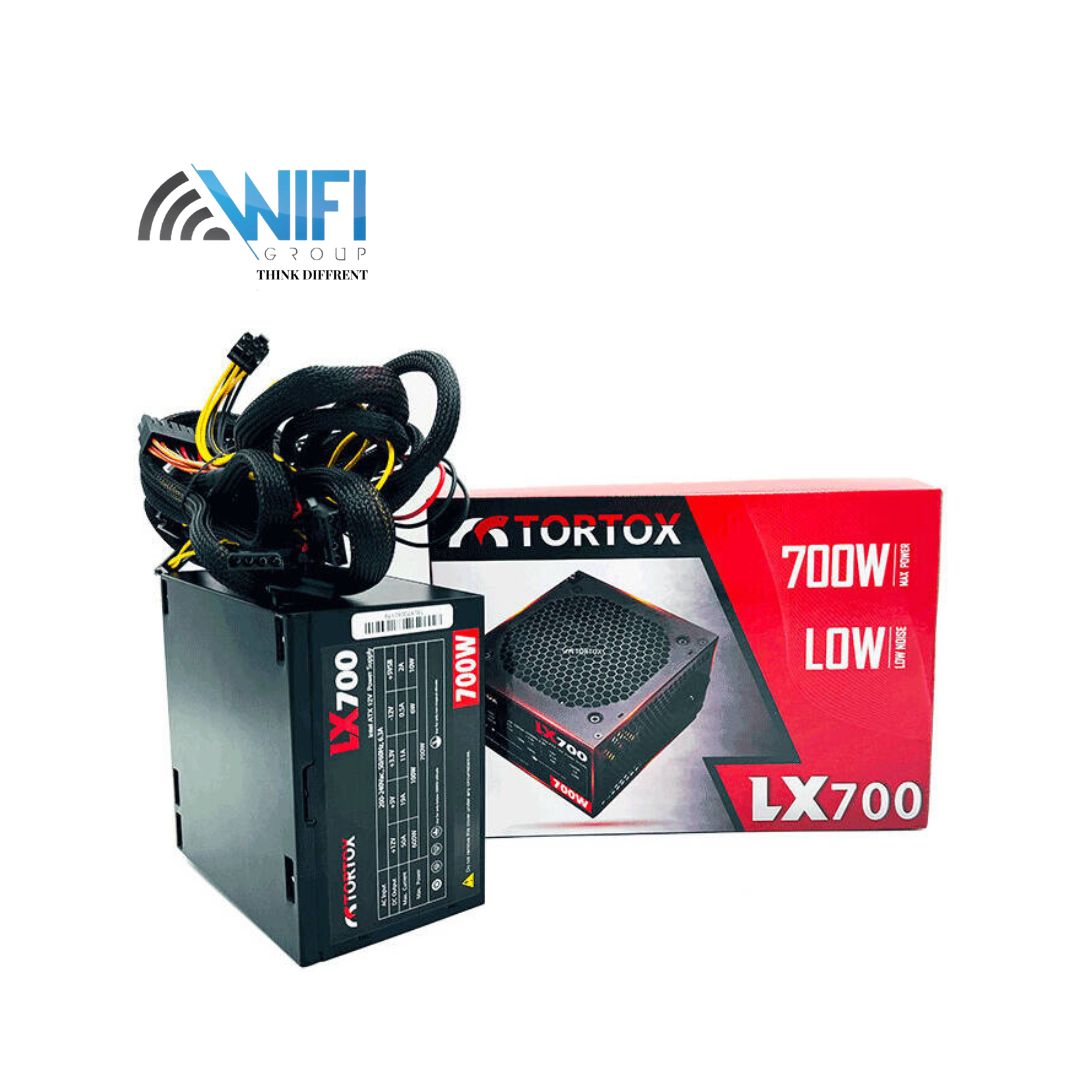 Tortox LX700 Non Modular Power Supply, 700W Power, 2x IDE Interface, High Frequency Low Resistance Filter Capacitor, Built-in PFC, ATX 12V, Hydraulic Bearing Fan, 120mm Fan, Black | LX700