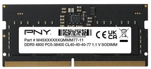 PNY Notebook memory 16GB DDR5 SODIMM 4800 MN16GSD54800-BLK