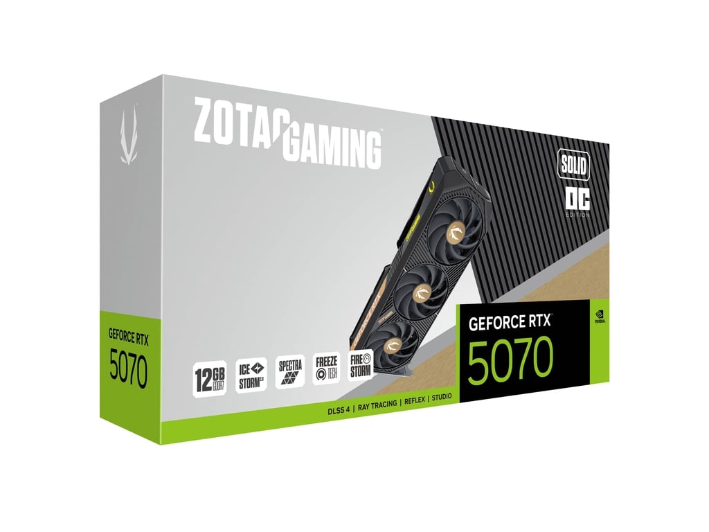 ZOTAC GAMING GeForce RTX 5070 SOLID OC 12GB 192BIT GDDR7