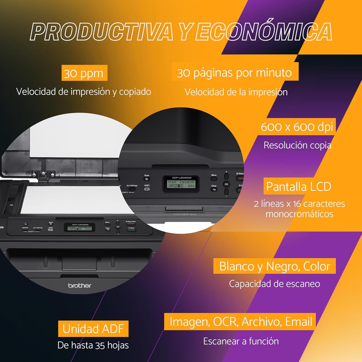 Brother DCP-L2540DW Wireless Laser All in one Printer	